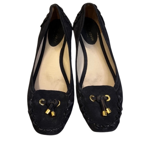 Kate Spade Black Gwenda Tassel Loafers Size 7.5 - Picture 1 of 5